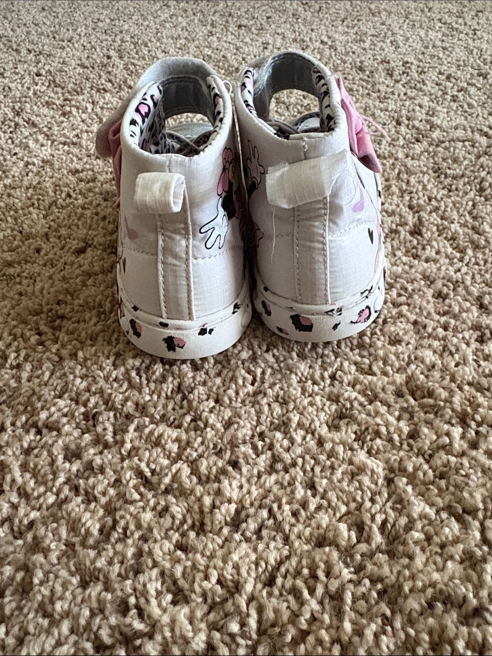 Mouse Girls' Iridescent White High-Top Sneakers - Picture 3 of 4